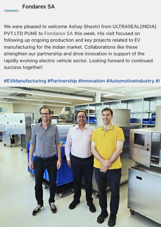 7/9/2025 Visit from our Indian representative, Ashay Shastri, Switzerland